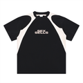 Contrast Panel Cotton T-Shirt