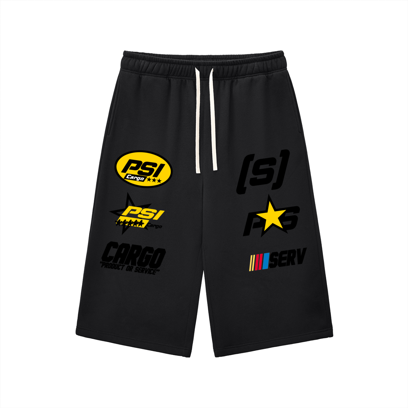 Relaxed Drawstring 3/4 Sweatpants